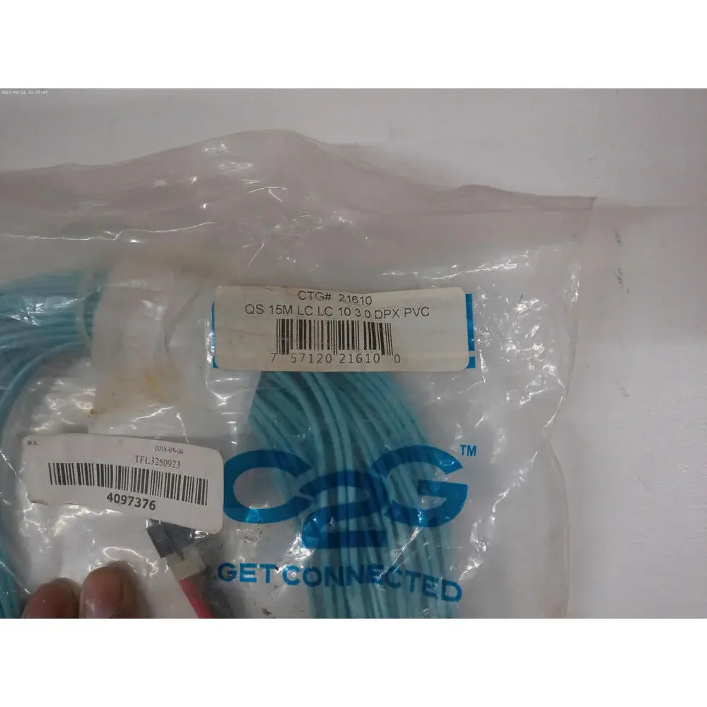 49.2ft (15m) LC-LC 10Gb 50/125 OM3 Duplex Multimode PVC Fiber Optic Cable